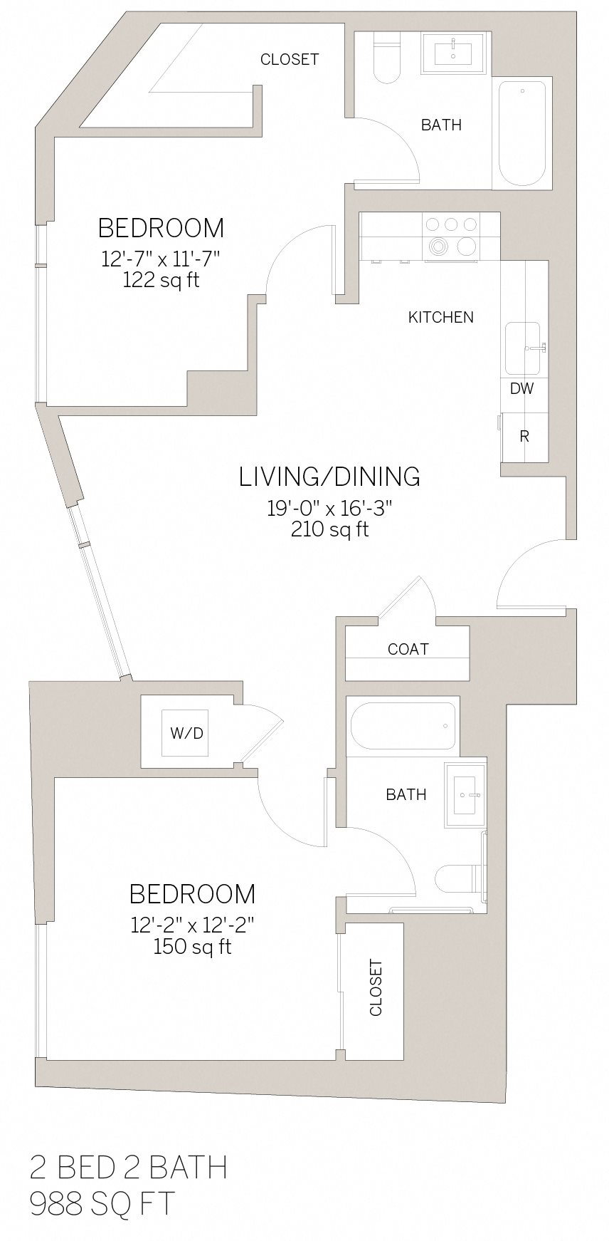 Two Bedroom - S Floor Plan 9